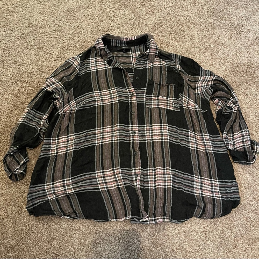 Lane Bryant plaid button up